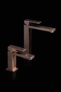 Смеситель для раковины Boheme Qubic 471-BRB брашированная бронза